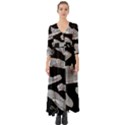 Pattern Shiny Shoes Button Up Boho Maxi Dress View1