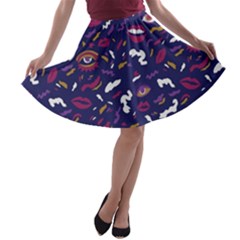 Pattern Burton Galmour A-line Skater Skirt by Ndabl3x