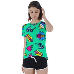 Pattern Adweek Summer Short Sleeve Open Back T-shirt by Ndabl3x