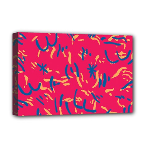 Pattern Booty Faces Deluxe Canvas 18  X 12  (stretched) by Ndabl3x
