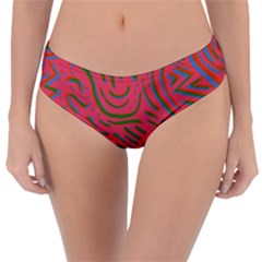 Pattern Saying Wavy Reversible Classic Bikini Bottoms by Ndabl3x
