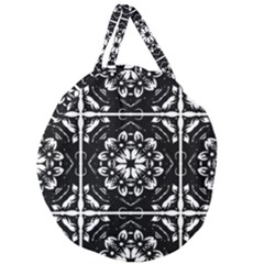 Kaleidoscope Mandala Art Giant Round Zipper Tote by Sarkoni