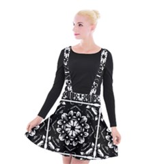 Kaleidoscope Mandala Art Suspender Skater Skirt by Sarkoni