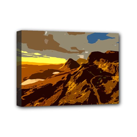 Scotland Monti Mountains Mountain Mini Canvas 7  X 5  (stretched) by Sarkoni