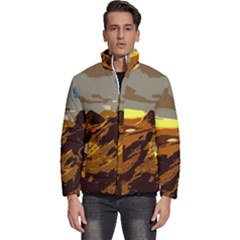 Scotland Monti Mountains Mountain Men s Puffer Bubble Jacket Coat by Sarkoni