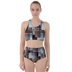 Texture Artwork Mural Murals Art Racer Back Bikini Set by Sarkoni