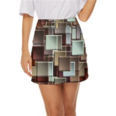 Texture Artwork Mural Murals Art Mini Front Wrap Skirt by Sarkoni