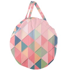 Background Geometric Triangle Giant Round Zipper Tote by Sarkoni