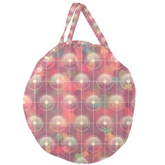Colorful Background Abstract Giant Round Zipper Tote by Sarkoni