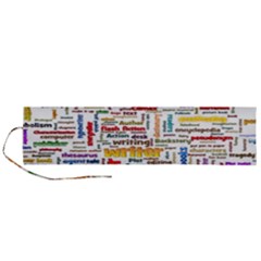 Writing Author Motivation Words Roll Up Canvas Pencil Holder (l) by Sarkoni