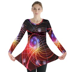 Physics Quantum Physics Particles Long Sleeve Tunic  by Sarkoni