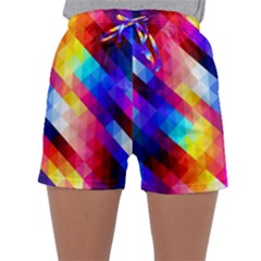 Abstract Background Colorful Pattern Sleepwear Shorts by Sarkoni