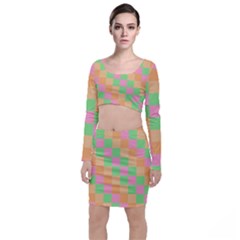 Checkerboard Pastel Squares Top And Skirt Sets by Grandong
