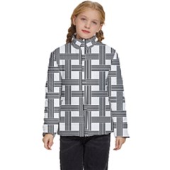 Seamless Stripe Pattern Lines Kids  Puffer Bubble Jacket Coat by Apen