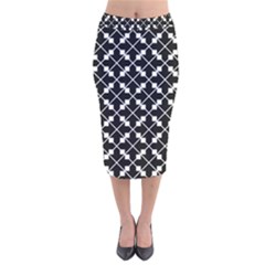Abstract Background Arrow Velvet Midi Pencil Skirt by Apen