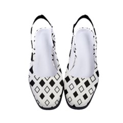 Square Diagonal Pattern Monochrome Women s Classic Slingback Heels by Apen
