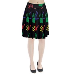 Ellipse Pattern Background Pleated Skirt by Apen