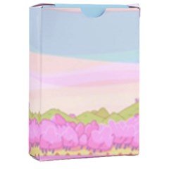 Pink And White Forest Illustration Adventure Time Cartoon Playing Cards Single Design (rectangle) With Custom Box by Sarkoni