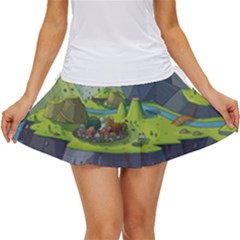 Cartoon Network Mountains Landscapes Seas Illustrations Adventure Time Rivers Women s Skort by Sarkoni