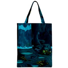 Waterfalls Wallpaper Adventure Time Zipper Classic Tote Bag by Sarkoni