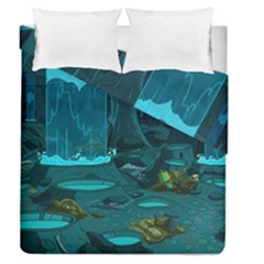 Waterfalls Wallpaper Adventure Time Duvet Cover Double Side (queen Size) by Sarkoni
