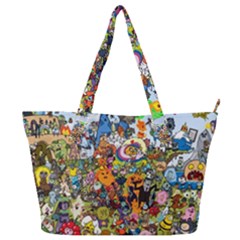 Cartoon Characters Tv Show  Adventure Time Multi Colored Full Print Shoulder Bag by Sarkoni