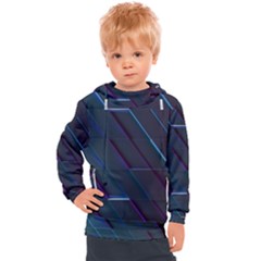 Glass Scifi Violet Ultraviolet Kids  Hooded Pullover by Pakjumat