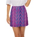 Geometric Background Abstract Mini Front Wrap Skirt View1