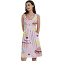 Cupcakes Wallpaper Paper Background Classic Skater Dress View1