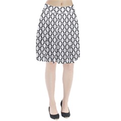 Black Pattern Halftone Wallpaper Pleated Skirt by Apen