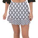 Black Pattern Halftone Wallpaper Fishtail Mini Chiffon Skirt View1