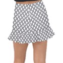 Black Pattern Halftone Wallpaper Fishtail Mini Chiffon Skirt View2