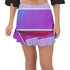 Pattern Banner Set Dot Abstract Fishtail Mini Chiffon Skirt by Apen
