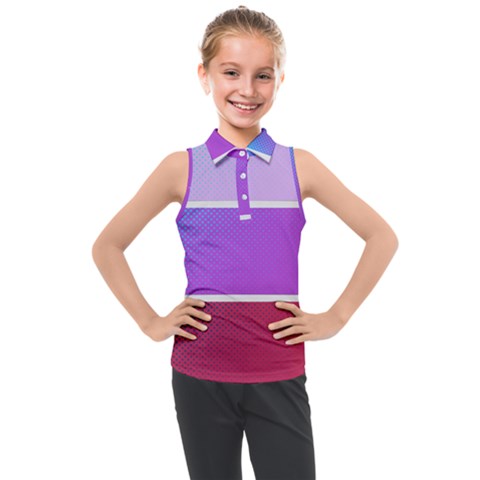 Pattern Banner Set Dot Abstract Kids  Sleeveless Polo T-shirt by Apen