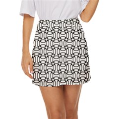 Ellipse Pattern Ellipse Dot Pattern Mini Front Wrap Skirt by Apen