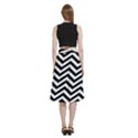 Zigzag Chevron Pattern A-Line Full Circle Midi Skirt With Pocket View4