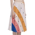 Retro Abstract Geometric A-Line Full Circle Midi Skirt With Pocket View3