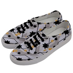 Flower Shape Abstract Pattern Men s Classic Low Top Sneakers by Modalart
