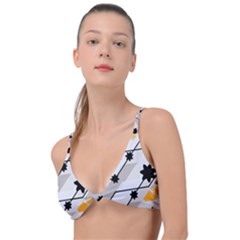 Flower Shape Abstract Pattern Knot Up Bikini Top by Modalart
