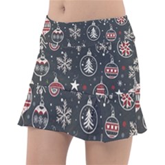Christmas Decoration Winter Xmas Classic Tennis Skirt by Modalart
