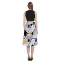 Flower Shape Abstract Pattern A-Line Full Circle Midi Skirt With Pocket View4