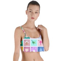 Christmas Wreath Advent Layered Top Bikini Top  by Modalart
