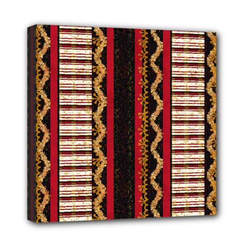 Textile Pattern Abstract Fabric Mini Canvas 8  X 8  (stretched) by Modalart