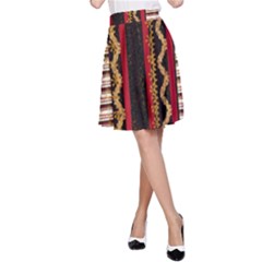 Textile Pattern Abstract Fabric A-line Skirt by Modalart