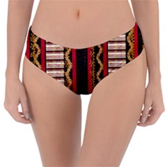 Textile Pattern Abstract Fabric Reversible Classic Bikini Bottoms by Modalart
