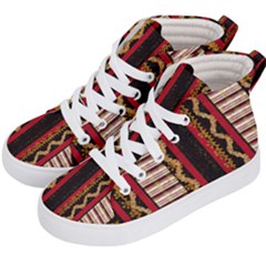 Textile Pattern Abstract Fabric Kids  Hi-top Skate Sneakers by Modalart