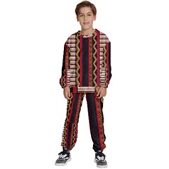 Textile Pattern Abstract Fabric Kids  Sweatshirt Set by Modalart