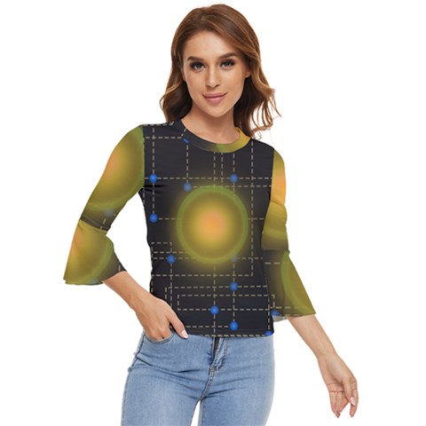 Technology System Bell Sleeve Top by Modalart