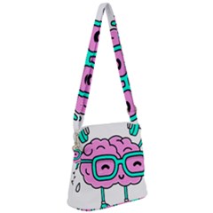 Brain Motivation Mental Activity Zipper Messenger Bag by Modalart