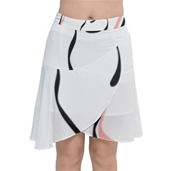 Feet Toes Foot Barefoot Footprint Chiffon Wrap Front Skirt by Modalart